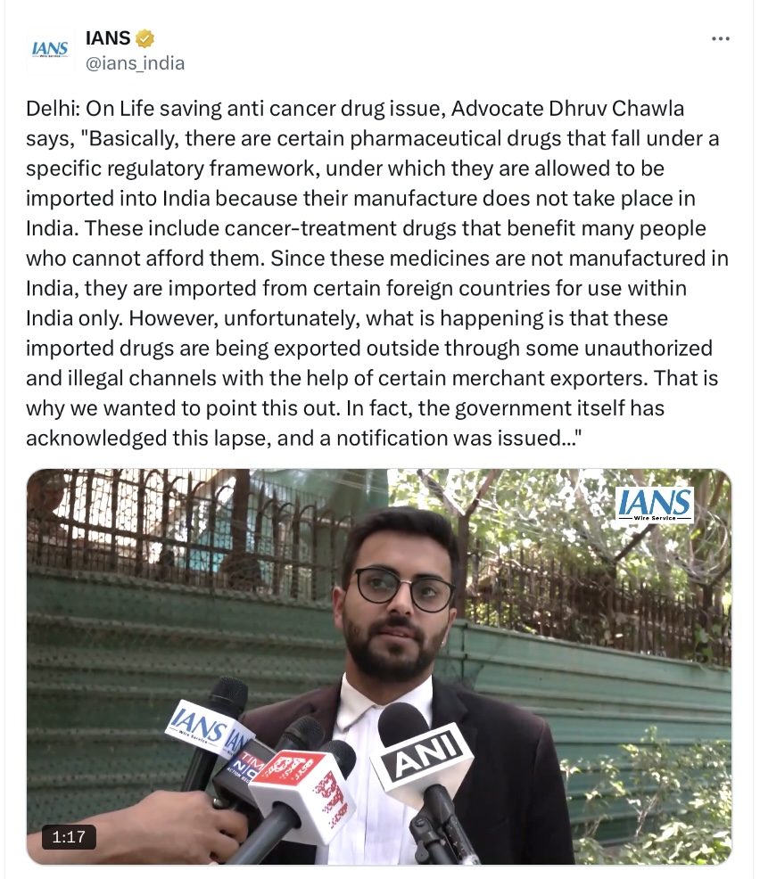 Dhruv Chawla on the petition seeking accountability for illegal drug exports